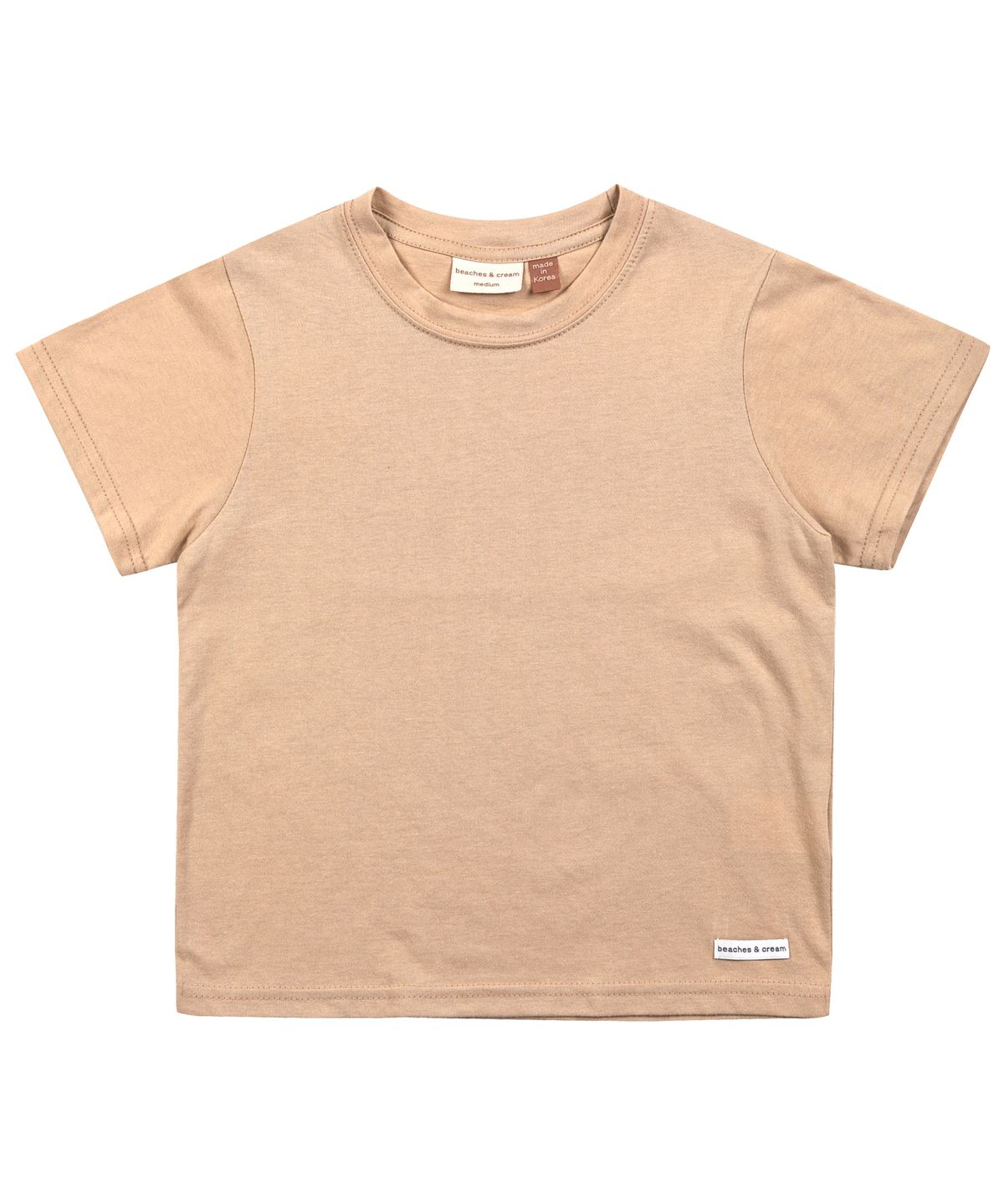 비치스앤 크림 키즈(BEACHESAND CREAM KIDS) 비치스 텐더 반팔 티셔츠-베이지(Beaches Tender Half-Sleeve T-shirt Beige)