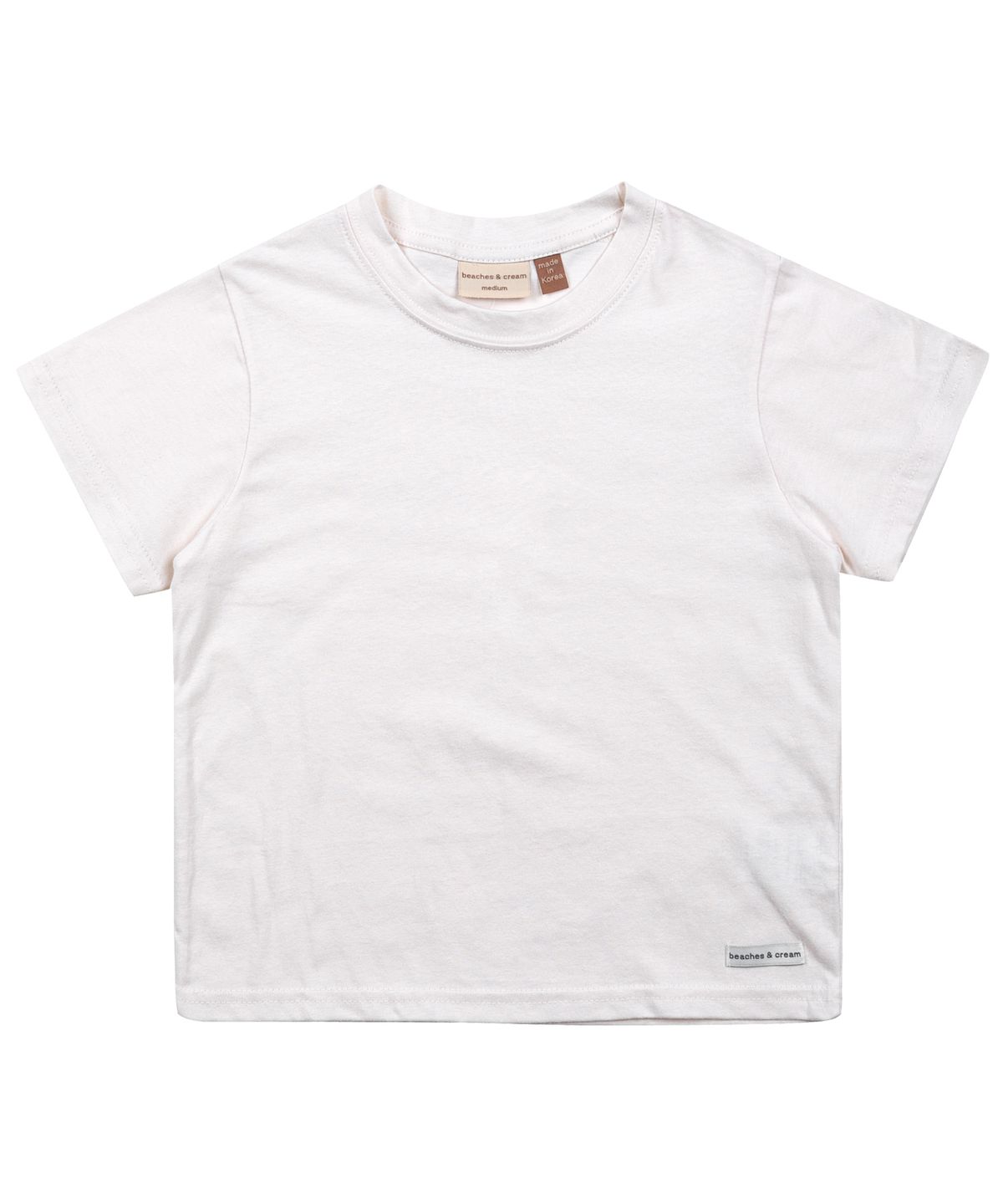 비치스앤 크림 키즈(BEACHESAND CREAM KIDS) 비치스 텐더 반팔 티셔츠-화이트(Beaches Tender Half-Sleeve T-shirt White)