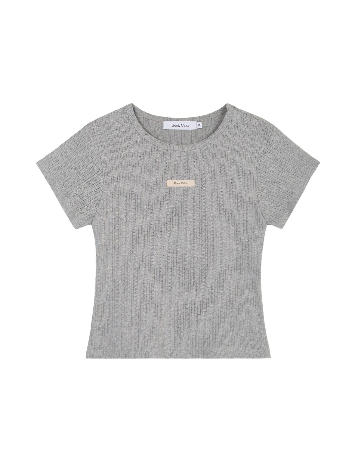 락케이크(ROCKCAKE) Beige Label Punching Top - Gray