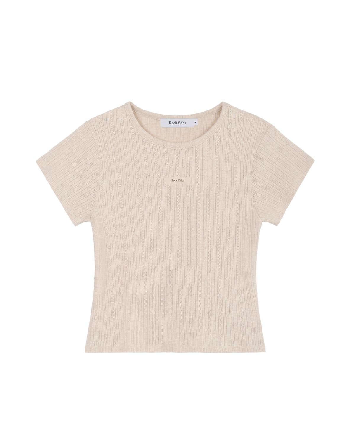 락케이크(ROCKCAKE) Beige Label Punching Top - Oatmeal