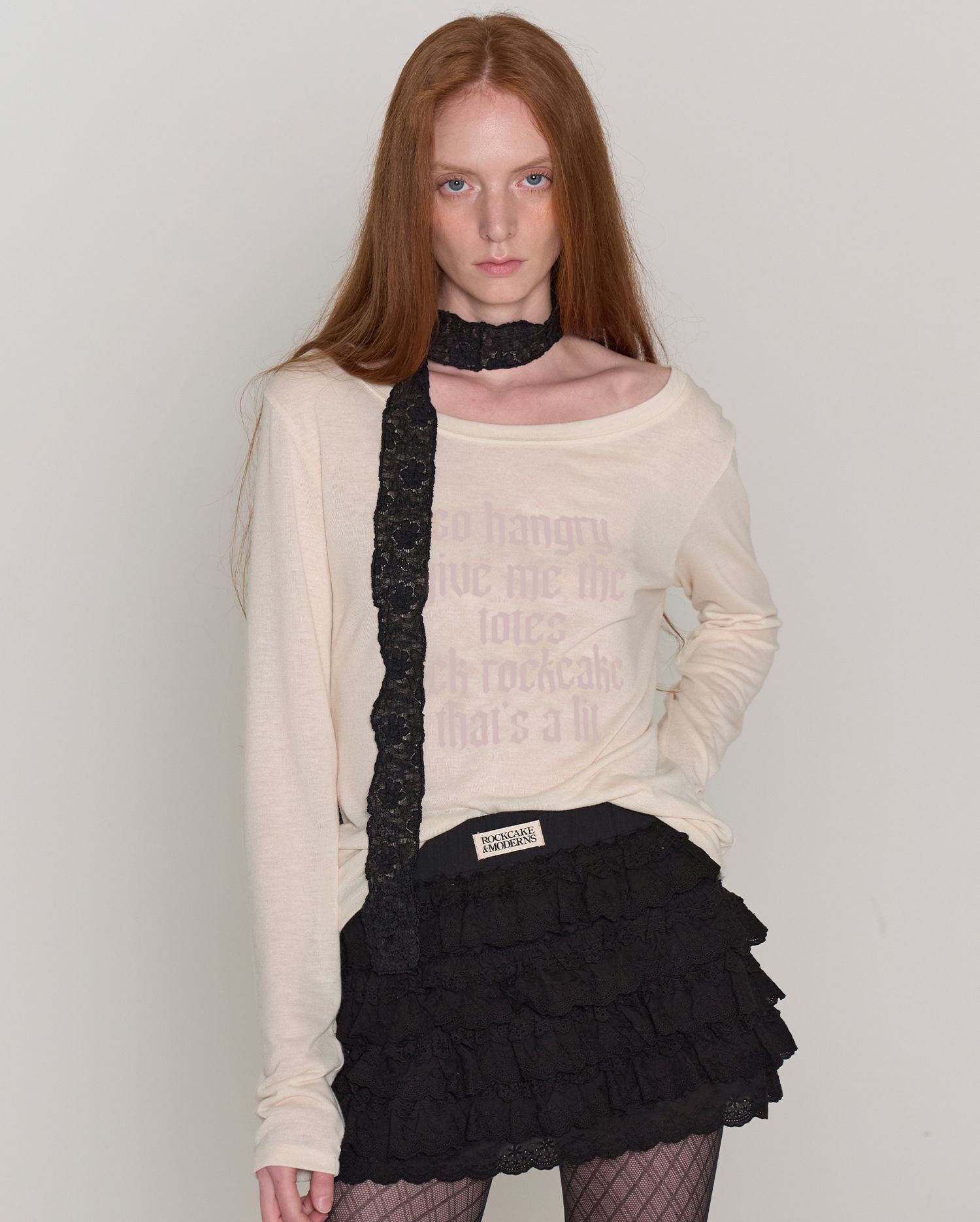MUSINSA | ROCKCAKE Funk Mesh Top - Cream