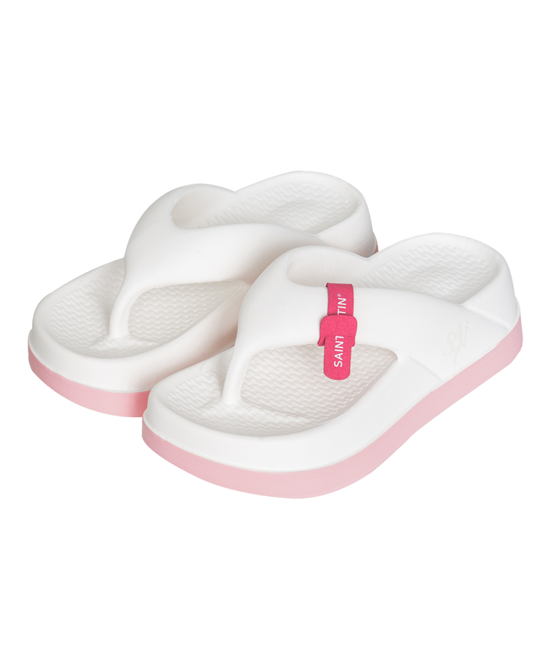 버블 플랫폼 6cm 통굽 배색 쪼리 플립플랍_화이트핑크
