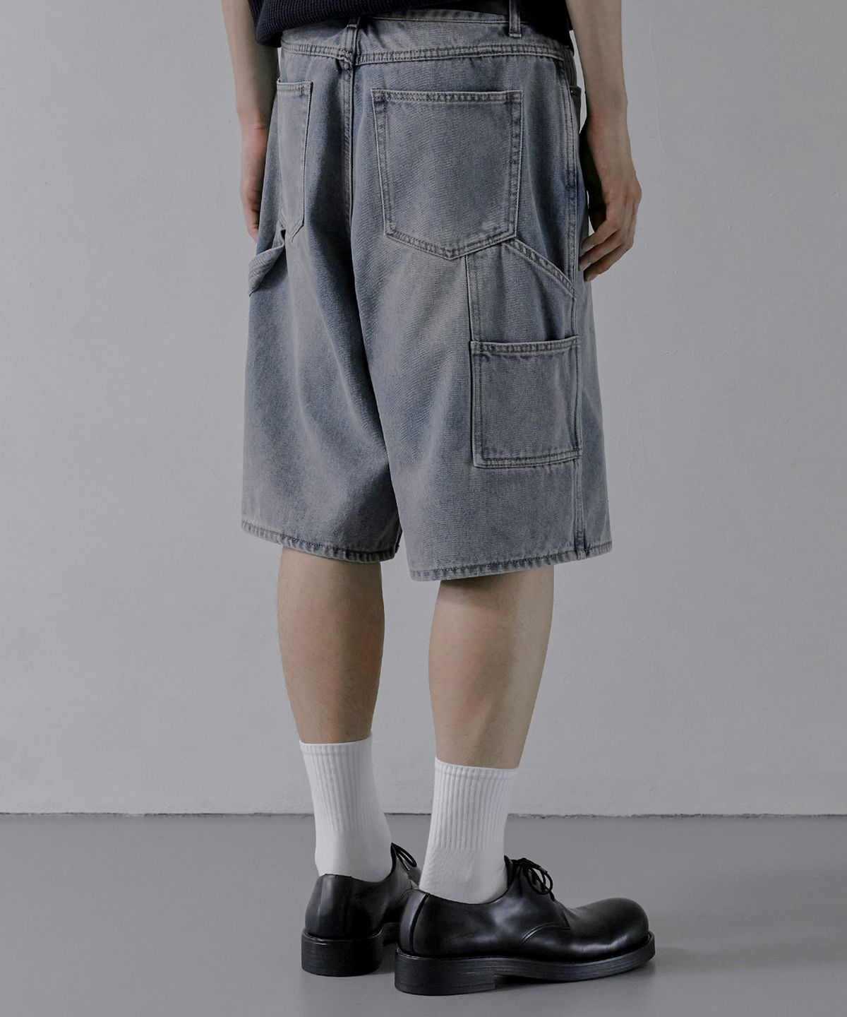 브랜디드(BRANDED) CARPENTER DENIM SHORTS [LIGHT BLUE]
