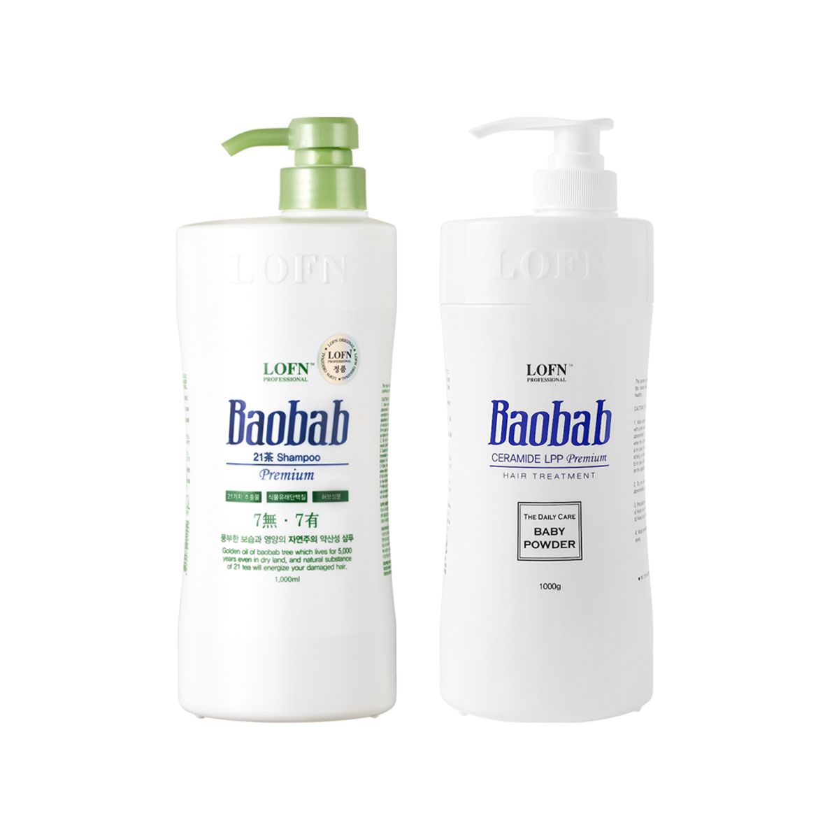 로픈(LOFN) 로픈 바오밥 베이비파우더 트리트먼트 1000ml + 로픈 바오밥 건성샴푸 1000ml