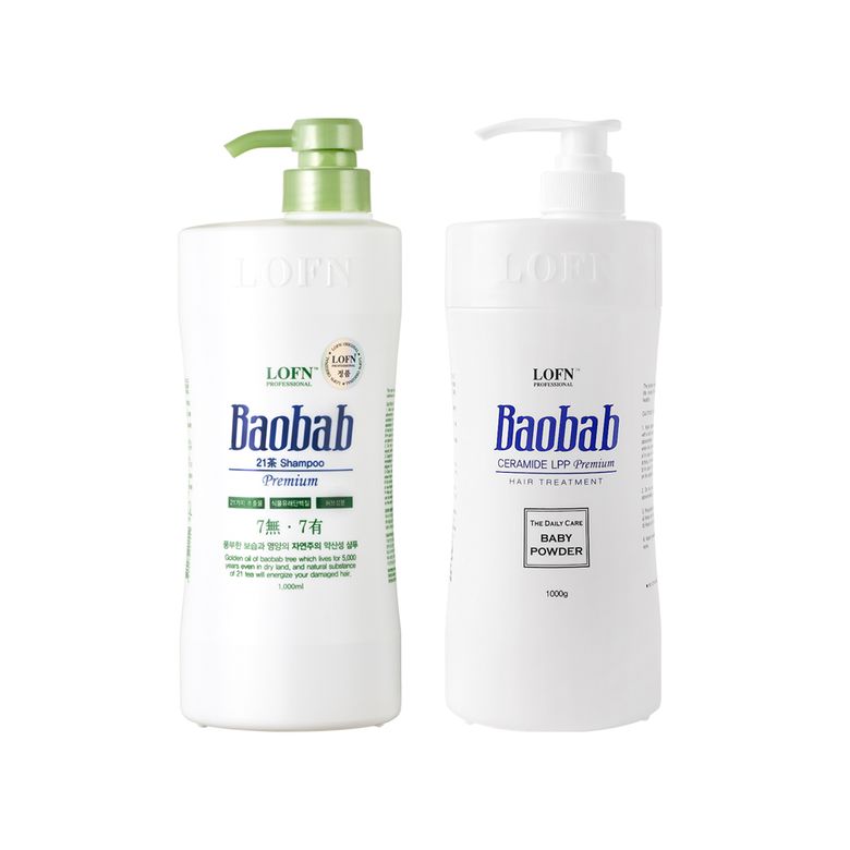 로픈 바오밥 베이비파우더 트리트먼트 1000ml + 로픈 바오밥 건성샴푸 1000ml