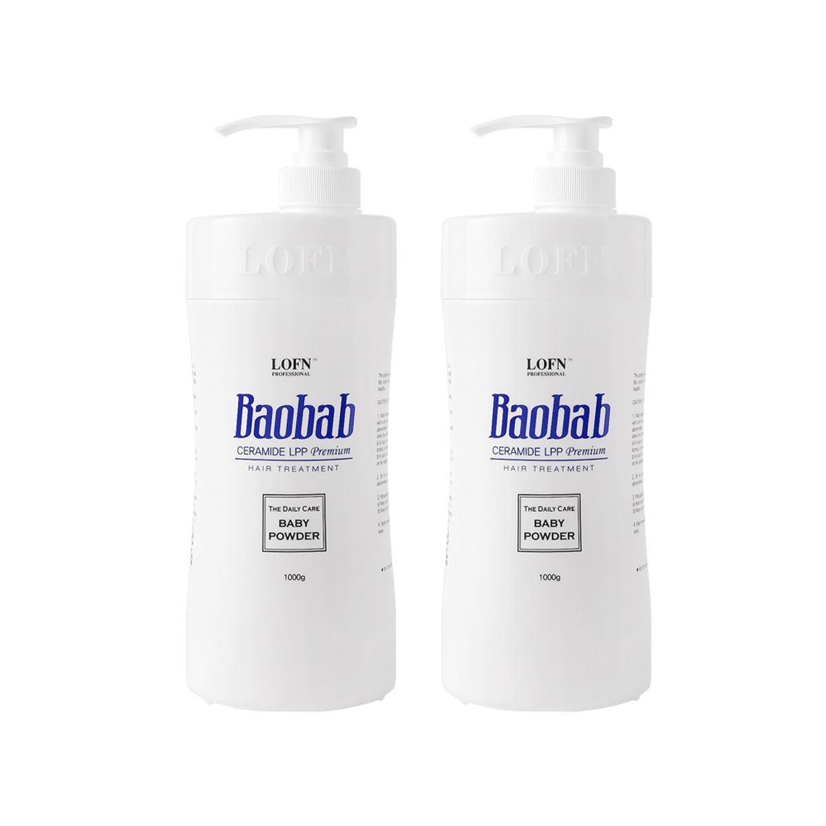 로픈(LOFN) 로픈 바오밥 세라마이드 LPP 프리미엄 헤어트리트먼트 베이비파우더 1000ml 2개