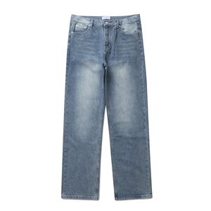 루즈 스트레이트 데님팬츠 (블리치드)