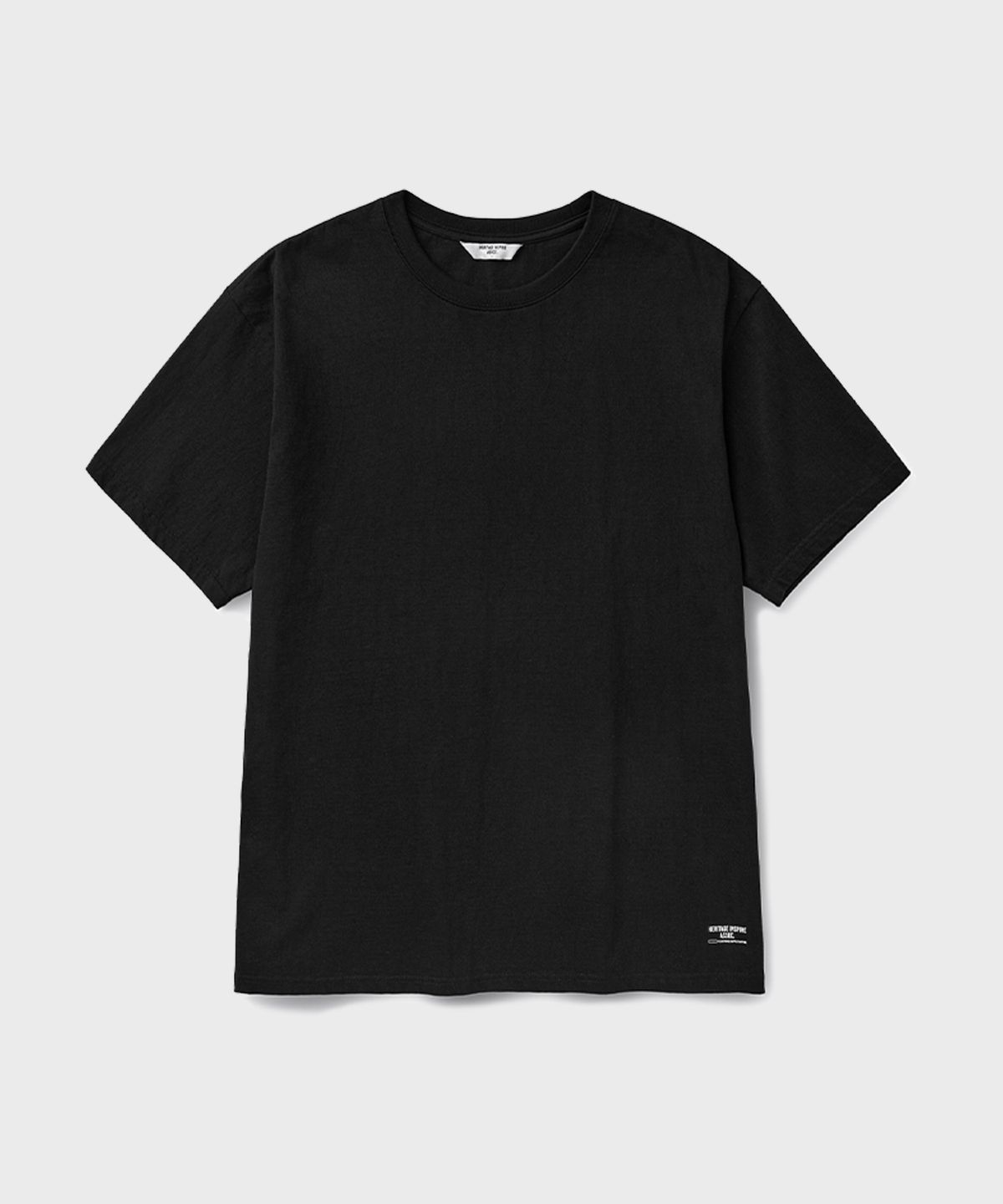 유니온블루(UNION BLUE) SMALL LOGO PRINTED T-SHIRT [BLACK]