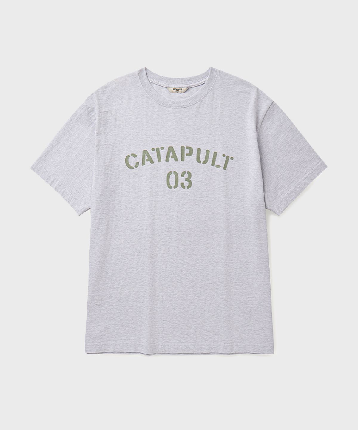 유니온블루(UNION BLUE) CATAPULT LOGO PRINTED T-SHIRT [GRAY]