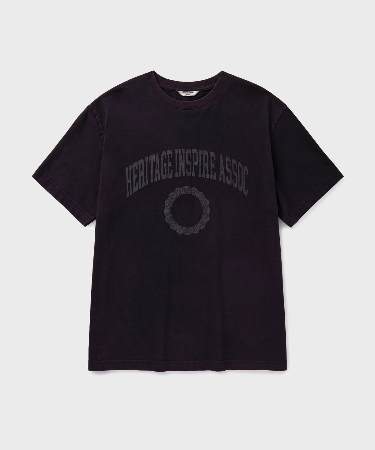 유니온블루(UNION BLUE) [V2] H.I.A LOGO PRINTED T-SHIRT [FADED BLACK]
