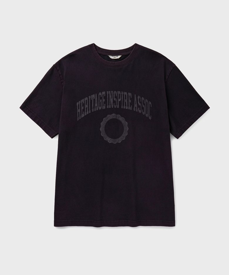 [V2] H.I.A LOGO PRINTED T-SHIRT [FADED BLACK]