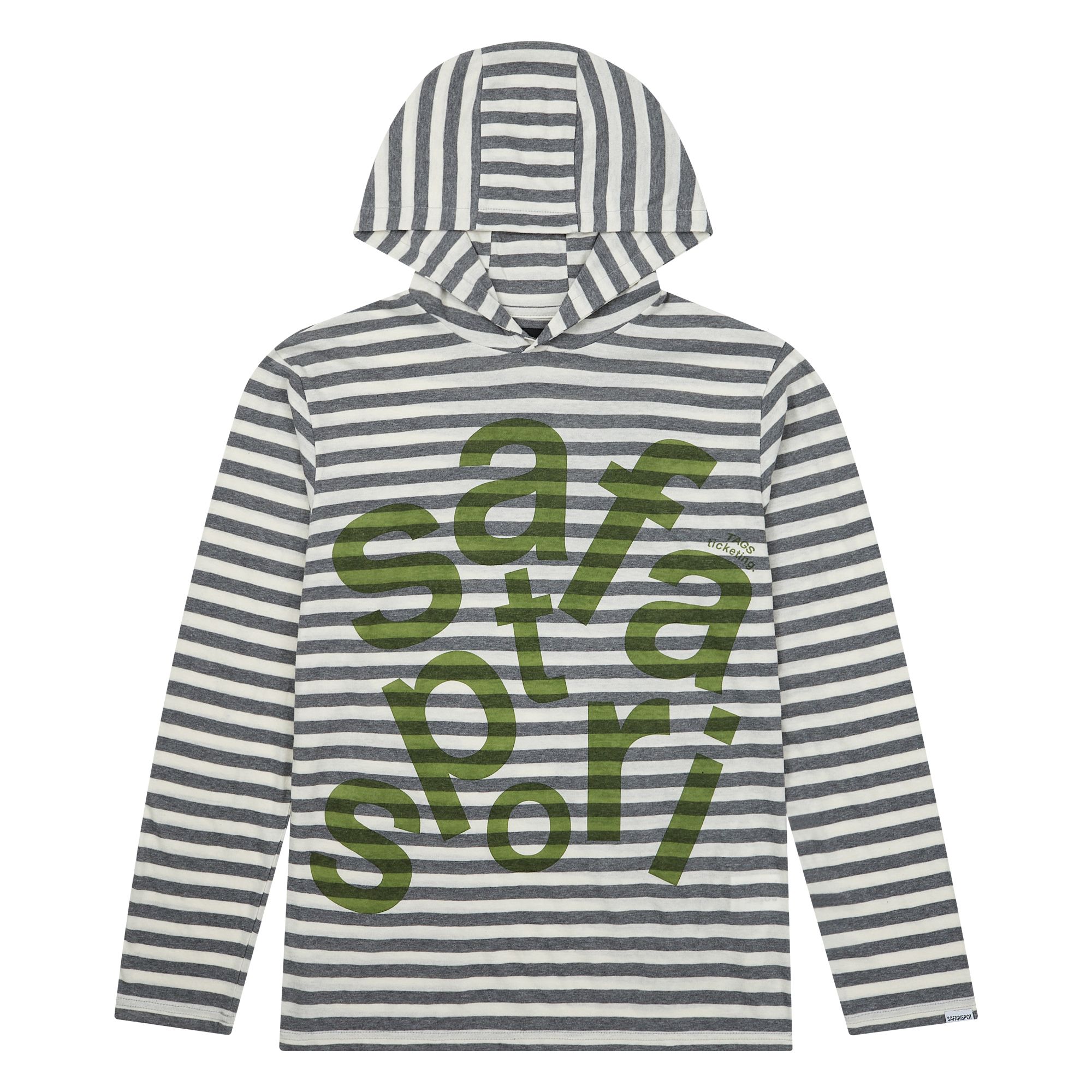 MUSINSA公式 | SAFARISPOT チケットストライプボーダーフードパーカー