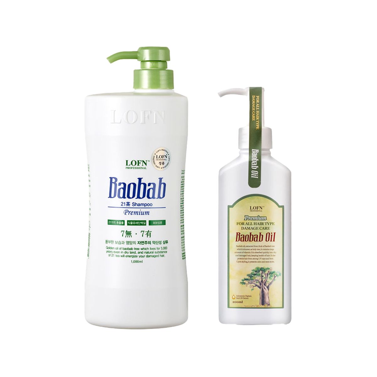 로픈(LOFN) 로픈 바오밥 건성샴푸 1000ml + 로픈 바오밥 헤어오일200ml