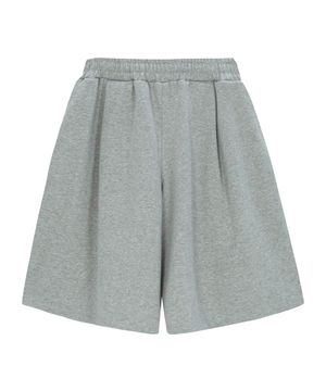 와이드 원턱 버뮤다 쇼츠 [멜란지 그레이]