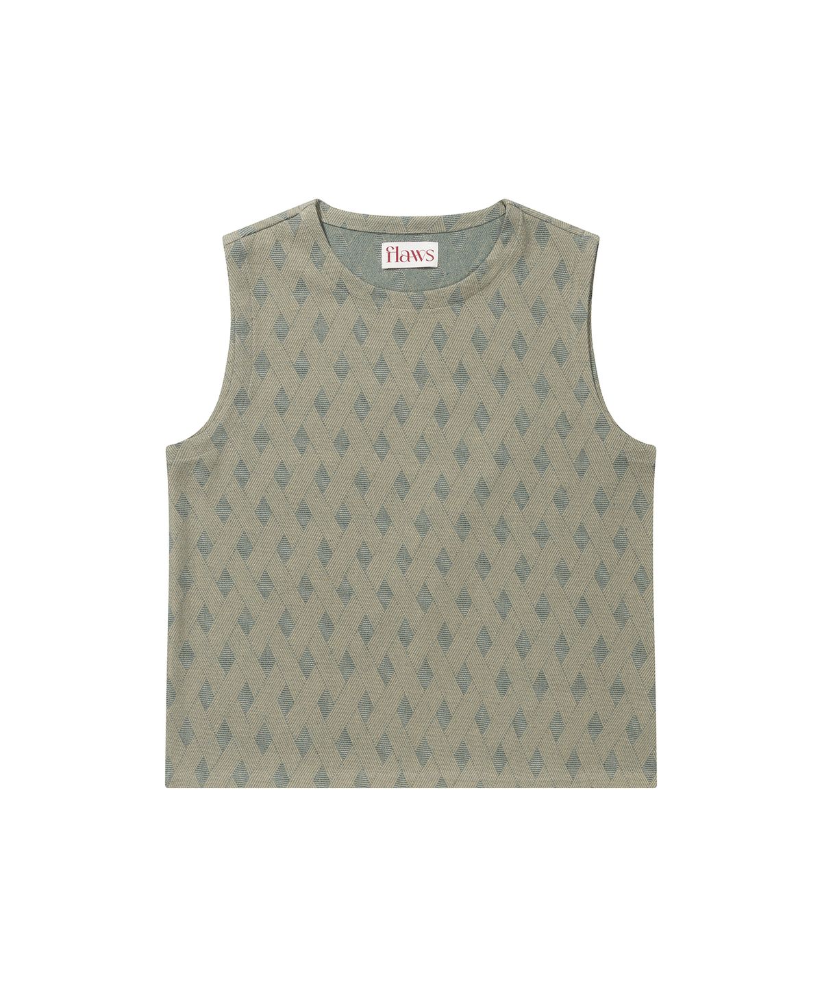 플로즈룸(FLAWSROOM) Denim Argyle Sleeveless