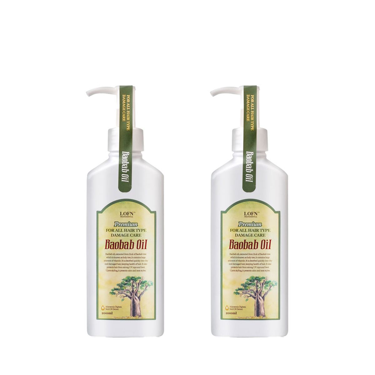 로픈(LOFN) 로픈 바오밥 프리미엄 헤어오일 200ml 2개