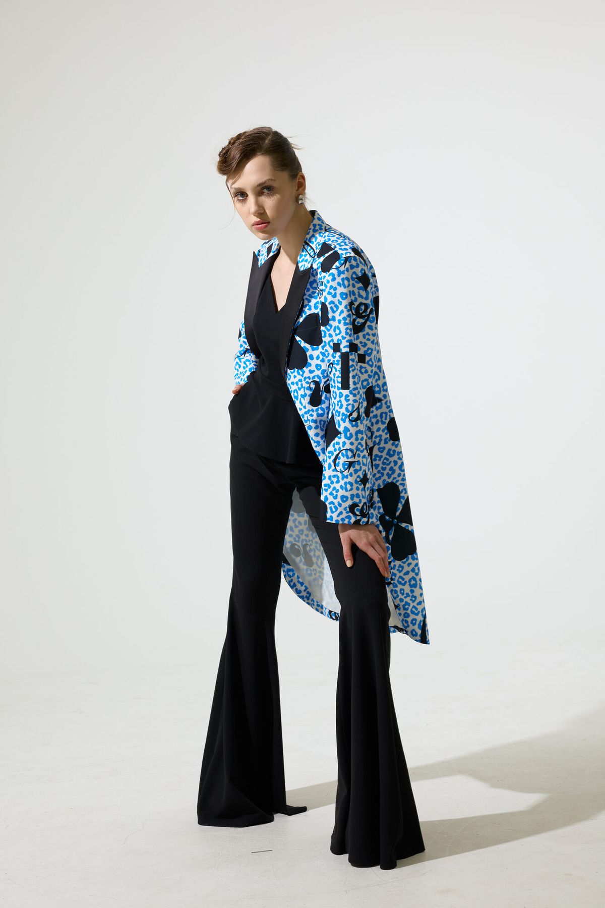 그리디어스(GREEDILOUS) Blue Clover Pattern Evening Tailcoat Jacket