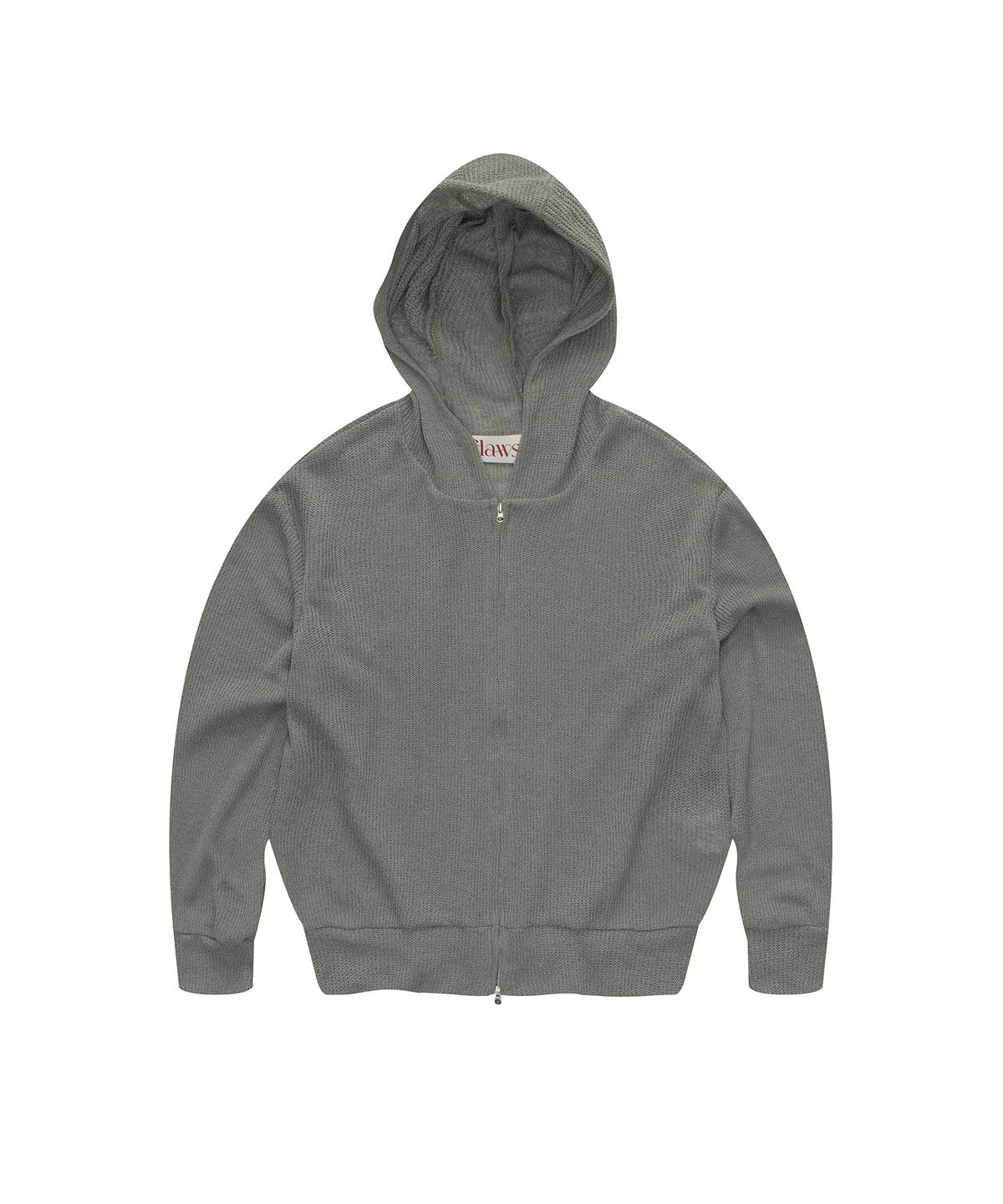 플로즈룸(FLAWSROOM) Lightweight Knitted Hood Zip Up [KHAKI]