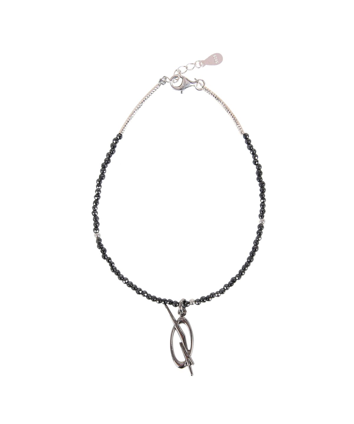 51퍼센트(51PERCENT) Hematite Ball Logo Bracelet - Black