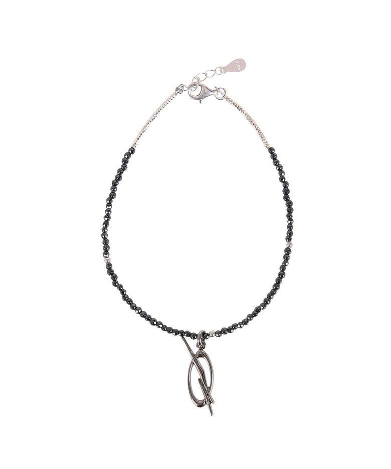 Hematite Ball Logo Bracelet - Black
