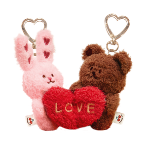 토끼 곰돌이 커플 키링