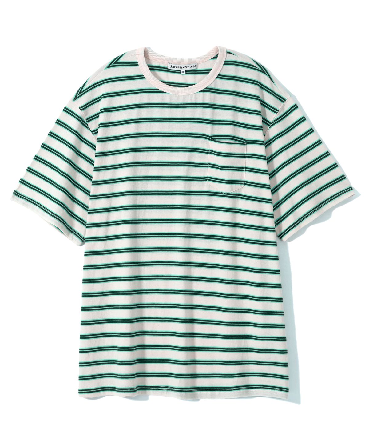 가든익스프레스(GARDEN EXPRESS) MULTI STRIPE T-SHIRT (green)
