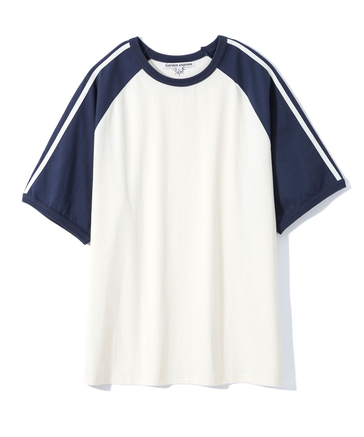 가든익스프레스(GARDEN EXPRESS) LINE POINT RINGER T-SHIRT (navy)