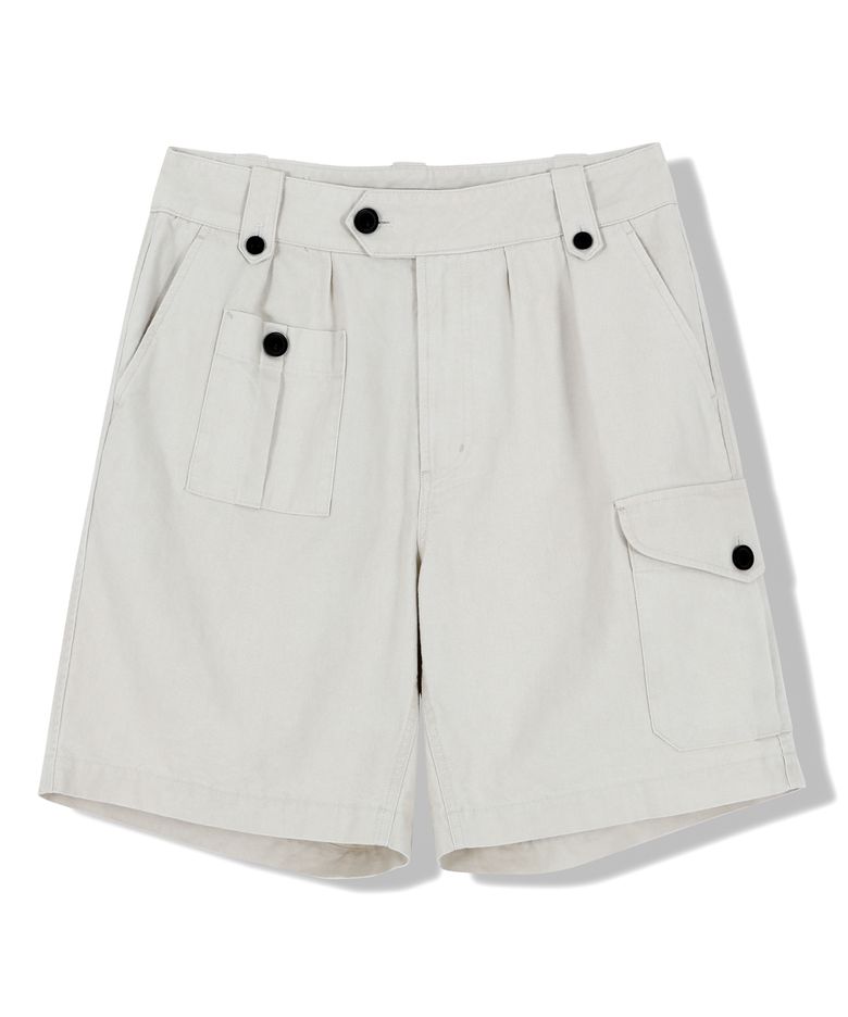 POCKET CARGO SHORTS (ecru)