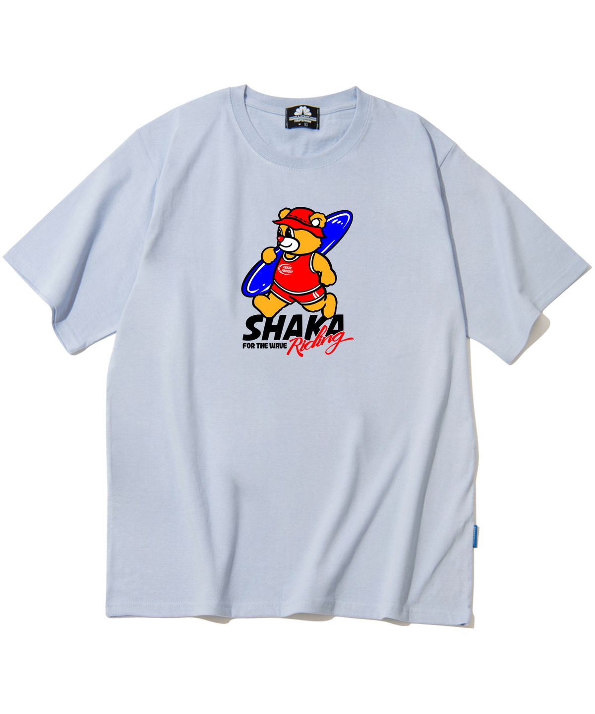 트립션(TRIPSHION) Shaka Bear 그래픽 티셔츠 - 퍼플