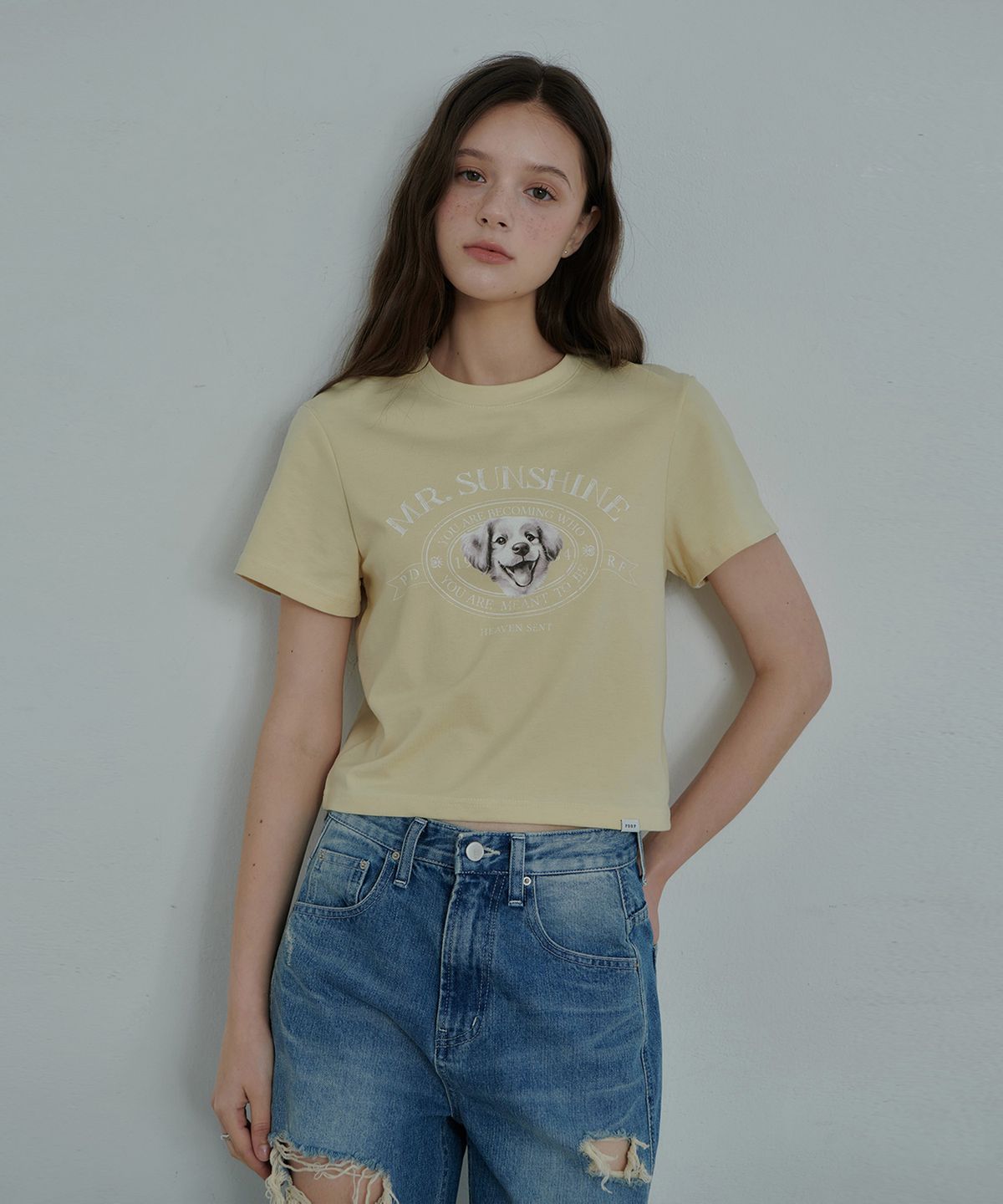 판도라핏(PANDORAFIT) Sunshine Puppy Crop T-shirt