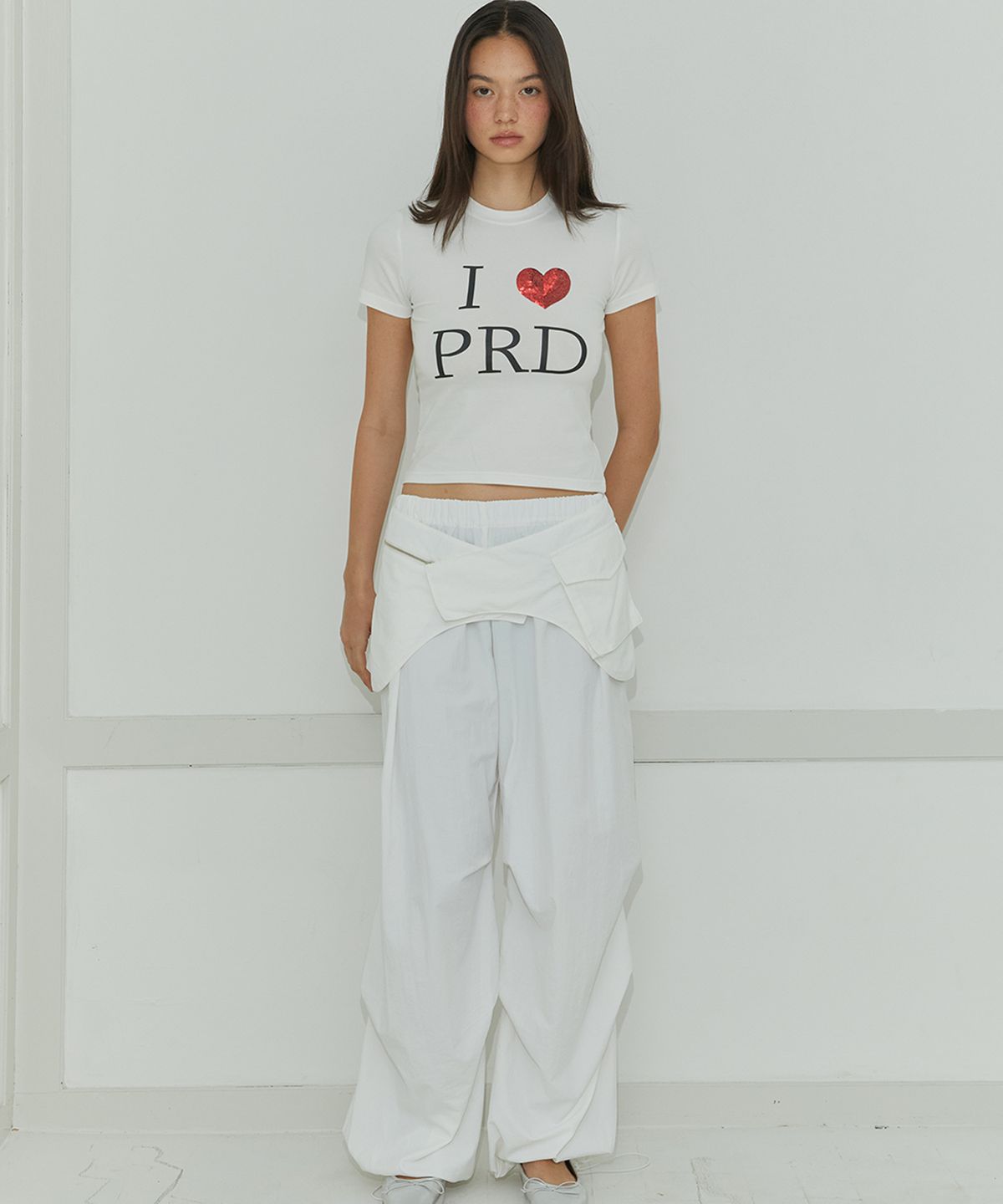 모어댄파라다이스(MORE THAN PARADISE) BELT LAYER PANTS / IVORY
