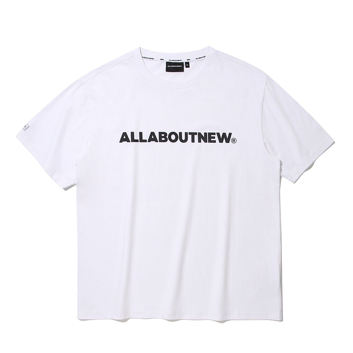올어바웃뉴(ALL ABOUT NEW) 레귤러핏 로고 반팔티셔츠 화이트 INY2TR21AWH