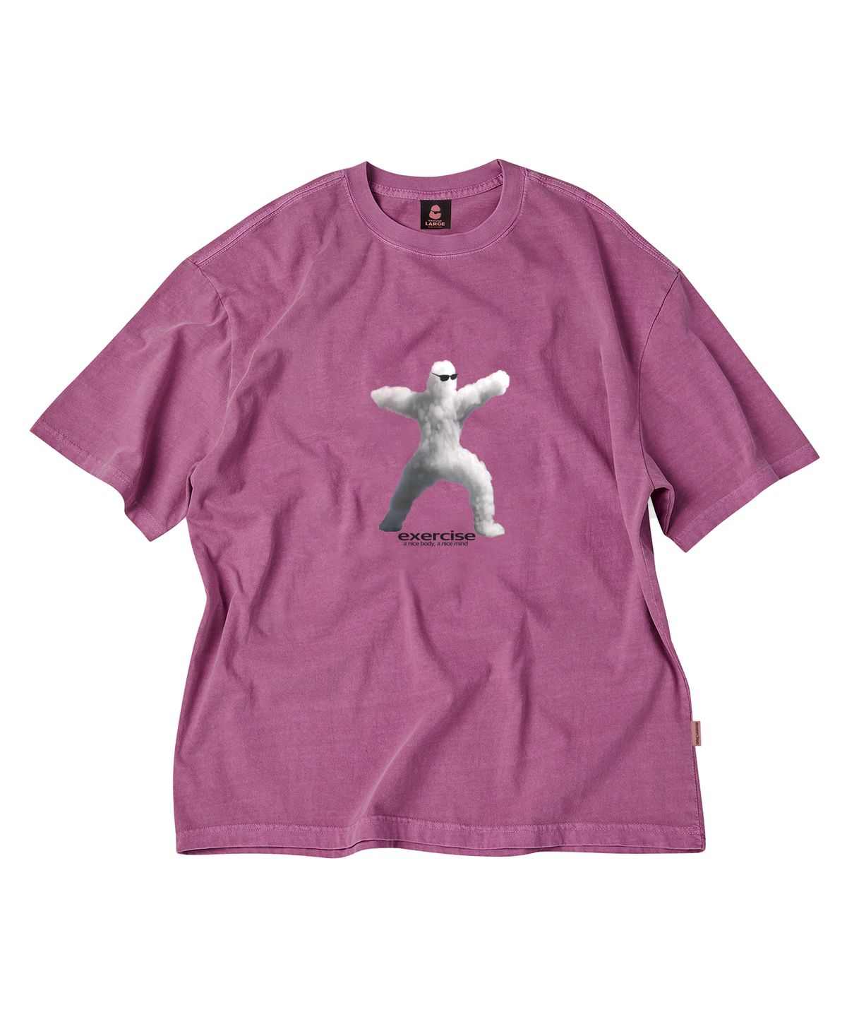 엑서사이즈(EXERCISE) Athletic Cloud T-SHIRT_CHERRY PINK (Pigment)