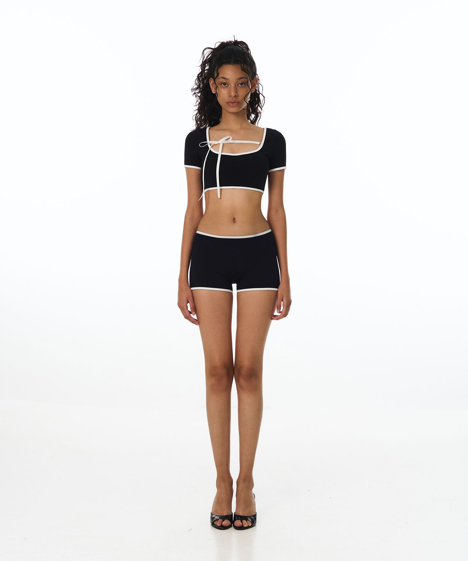ビキニ VINAJ Line Micro Shorts Bikini Panty 4BKH243 MUSINSA | VINAJ Line Micro Shorts Bikini Pants (Black)