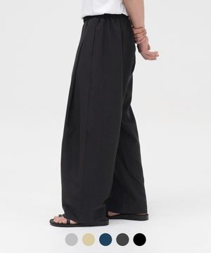 섬머 내츄럴 와이드 밴딩 슬랙스 (5 COLOURS)