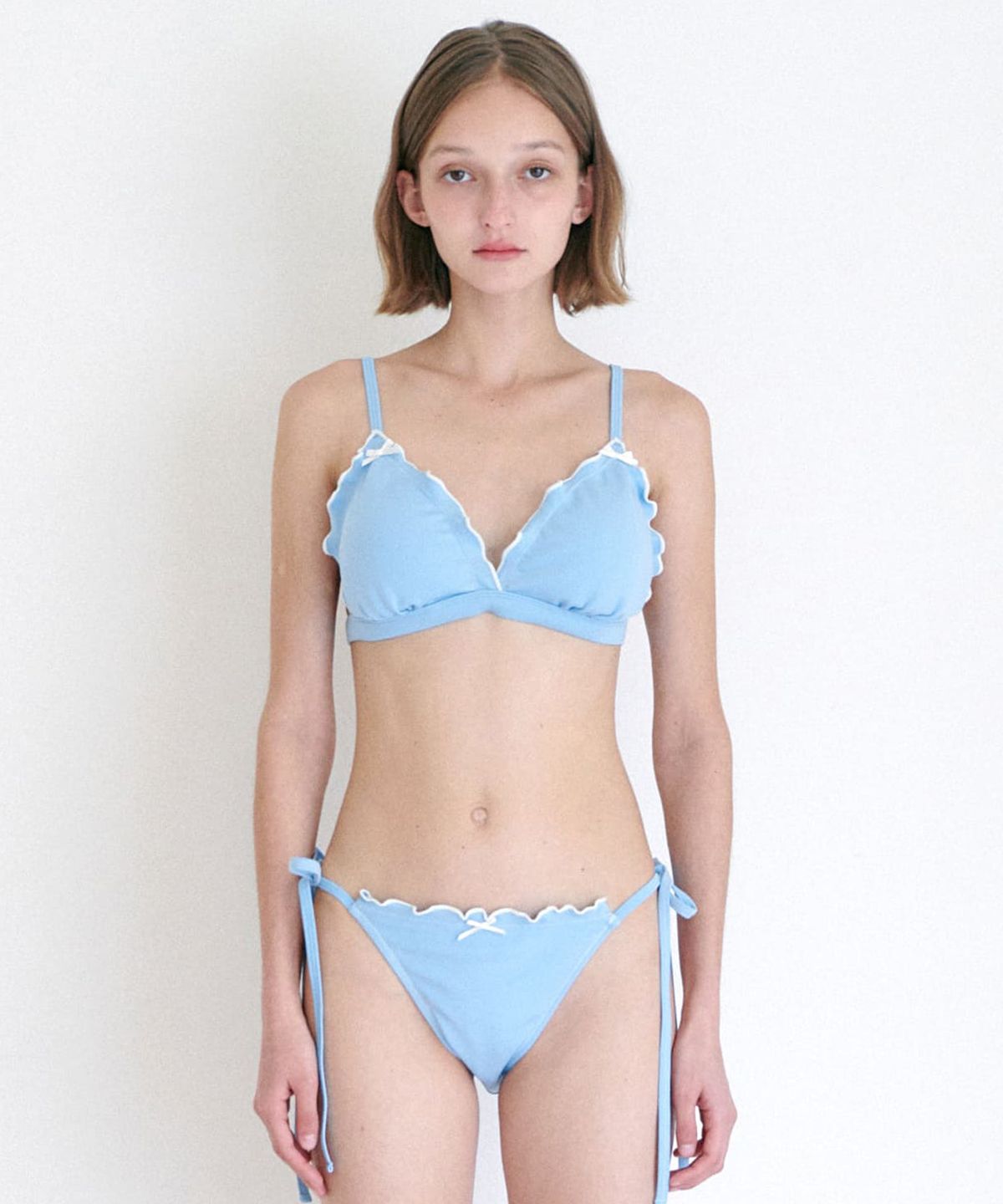 모이페어(MOIFAIRE) FRILL LACE BIKINI SET / SKY BLUE