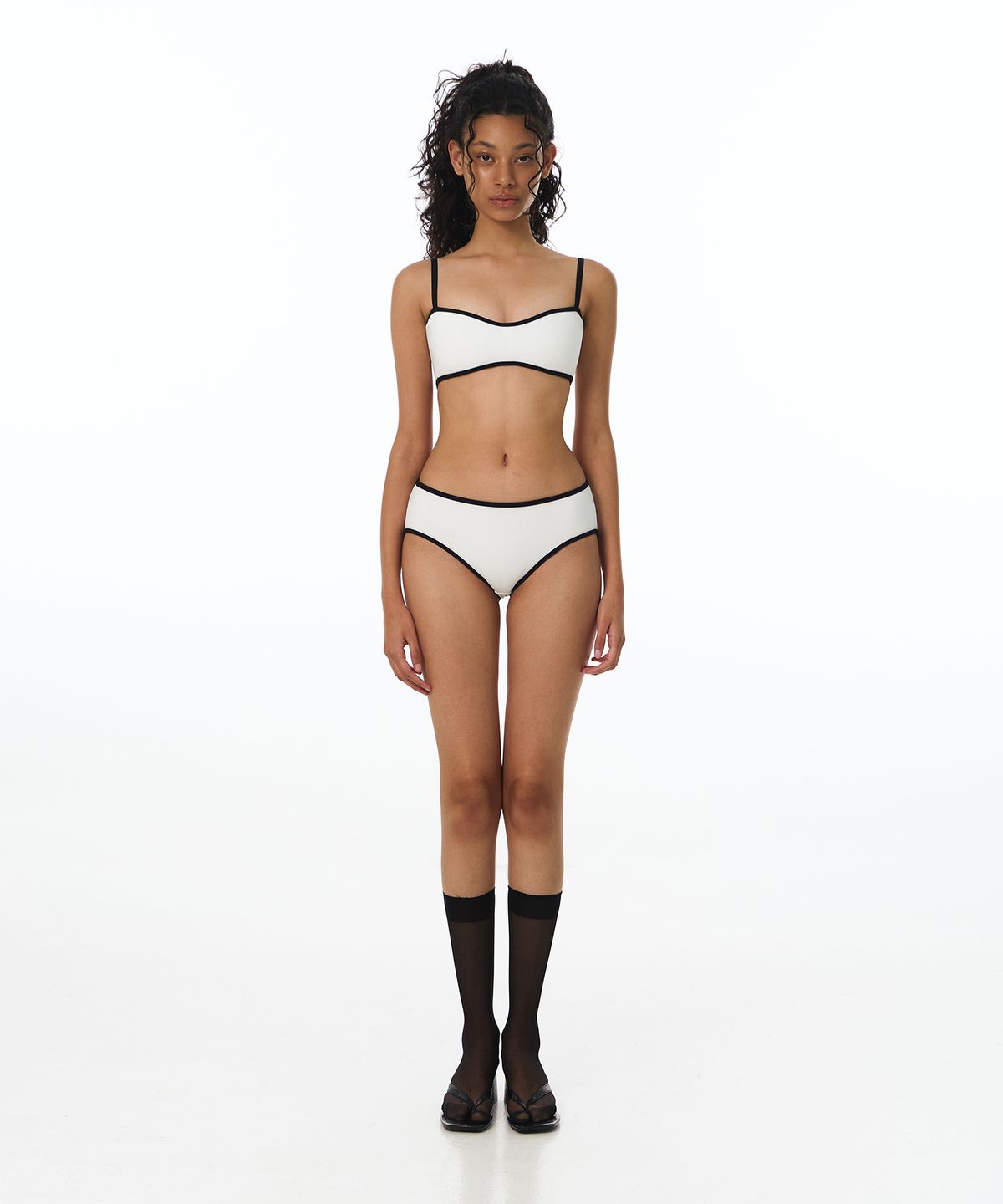 비나제이(VINAJ) 라인 로우 비키니 팬티 (White)