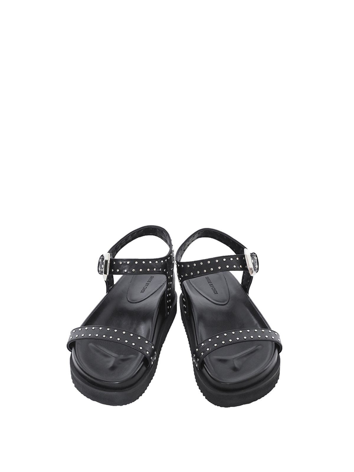 슈바이초이(SHOEBYCHOI) 스터드 스트랩 플래폼 샌들 _블랙 (4cm)