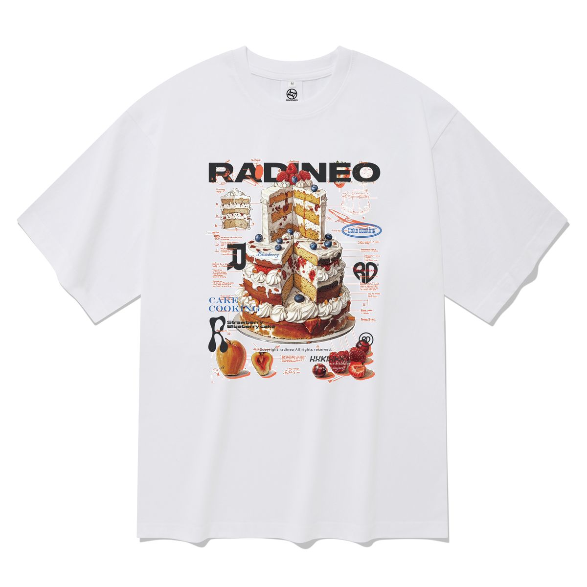 라디네오(RADINEO) 케이크 반팔 티셔츠 화이트