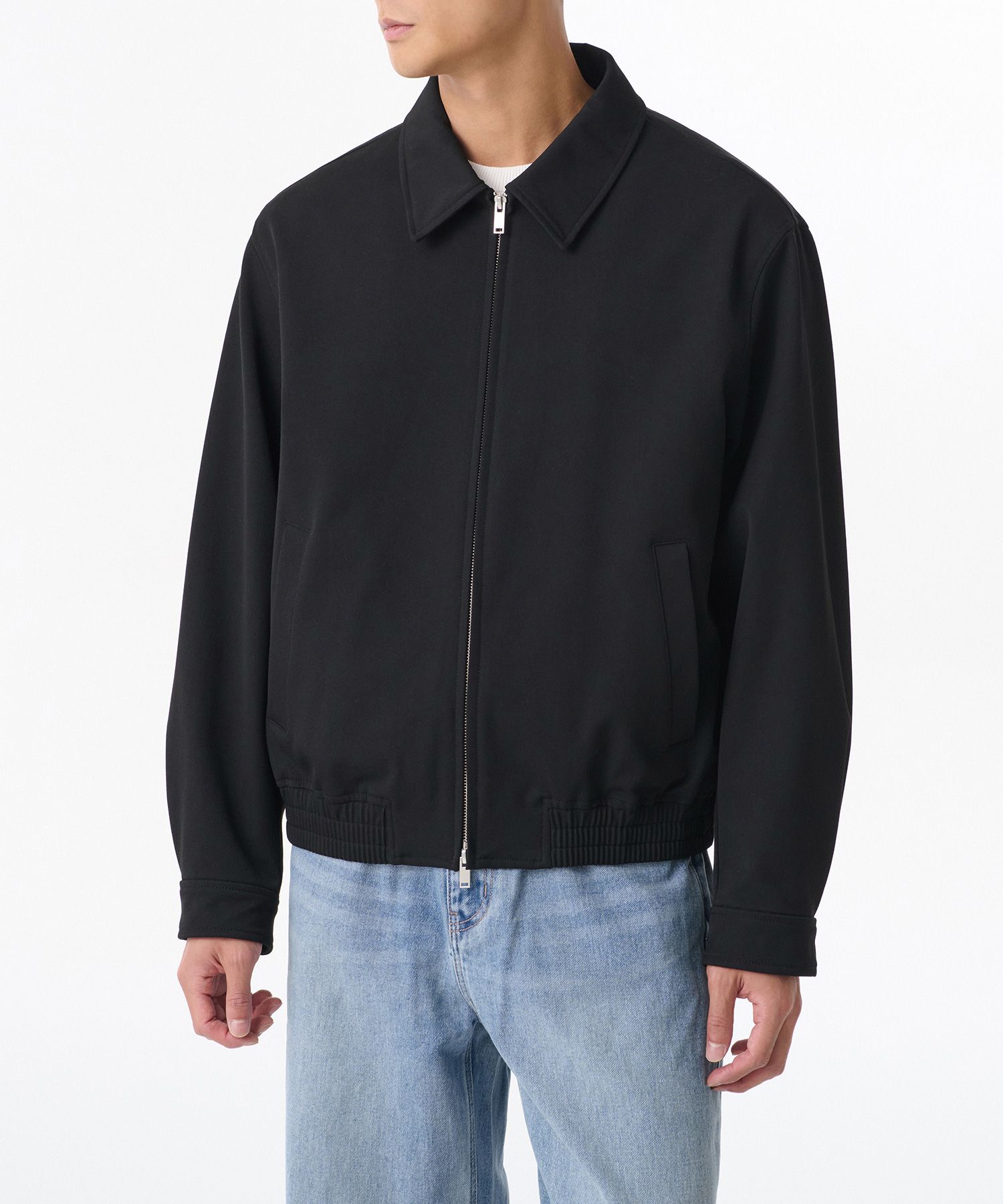 MUSINSA | MUSINSA STANDARD Relaxed Minimal Blue Jacket [Black]