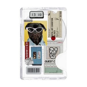 [RENEWAL] ANIMAL COLLAGE MAGSAFE CLEAR CARD WALLET_DOG