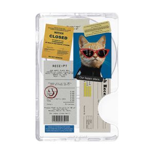 [RENEWAL] ANIMAL COLLAGE MAGSAFE CLEAR CARD WALLET_CAT