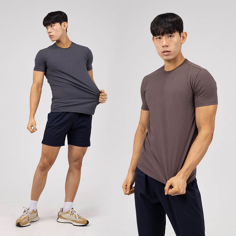 엘라모 남성 머슬핏 반팔 티셔츠 M~XL