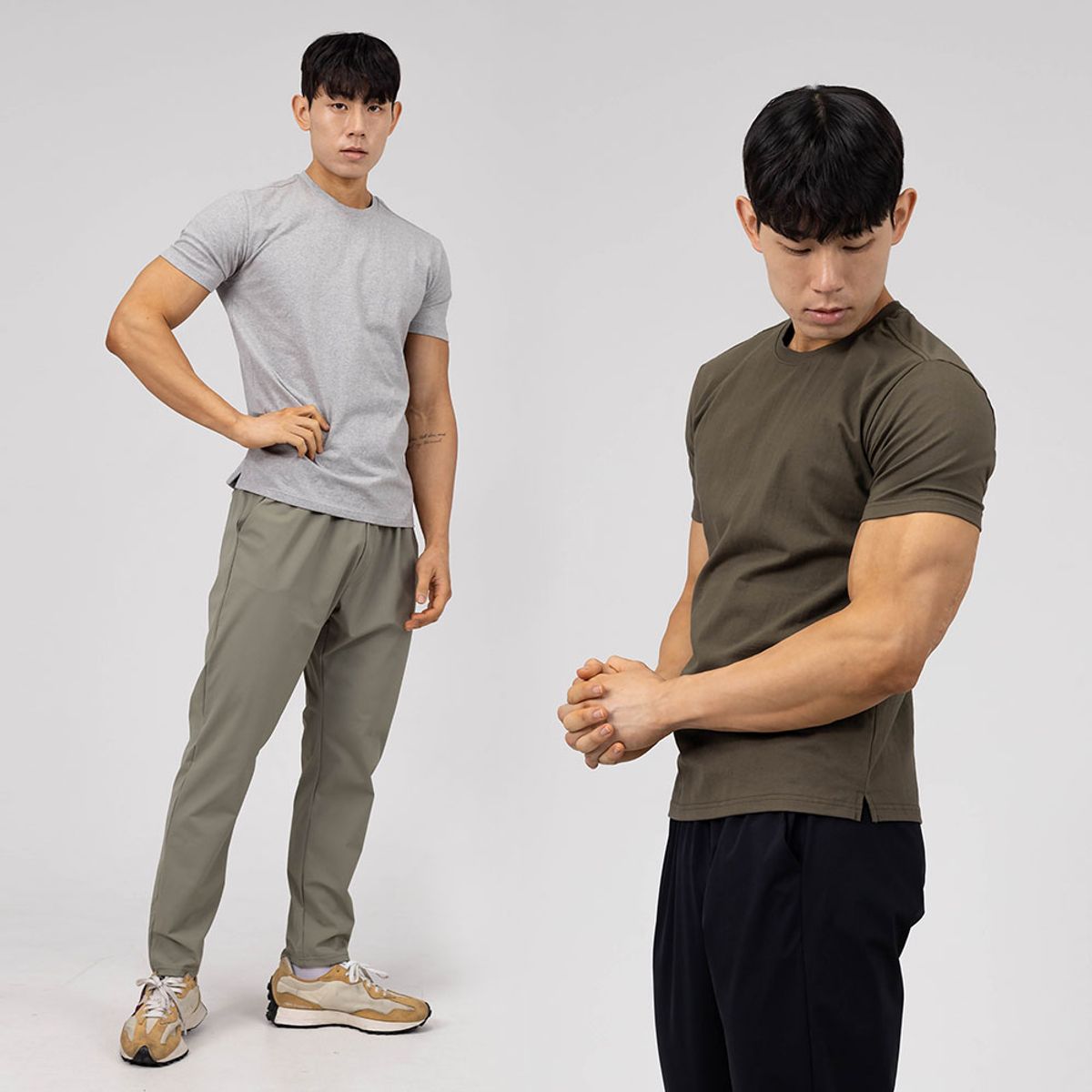 엘라모(LLAMO) 엘라모 남성 머슬핏 트임 반팔 티셔츠 M~XL