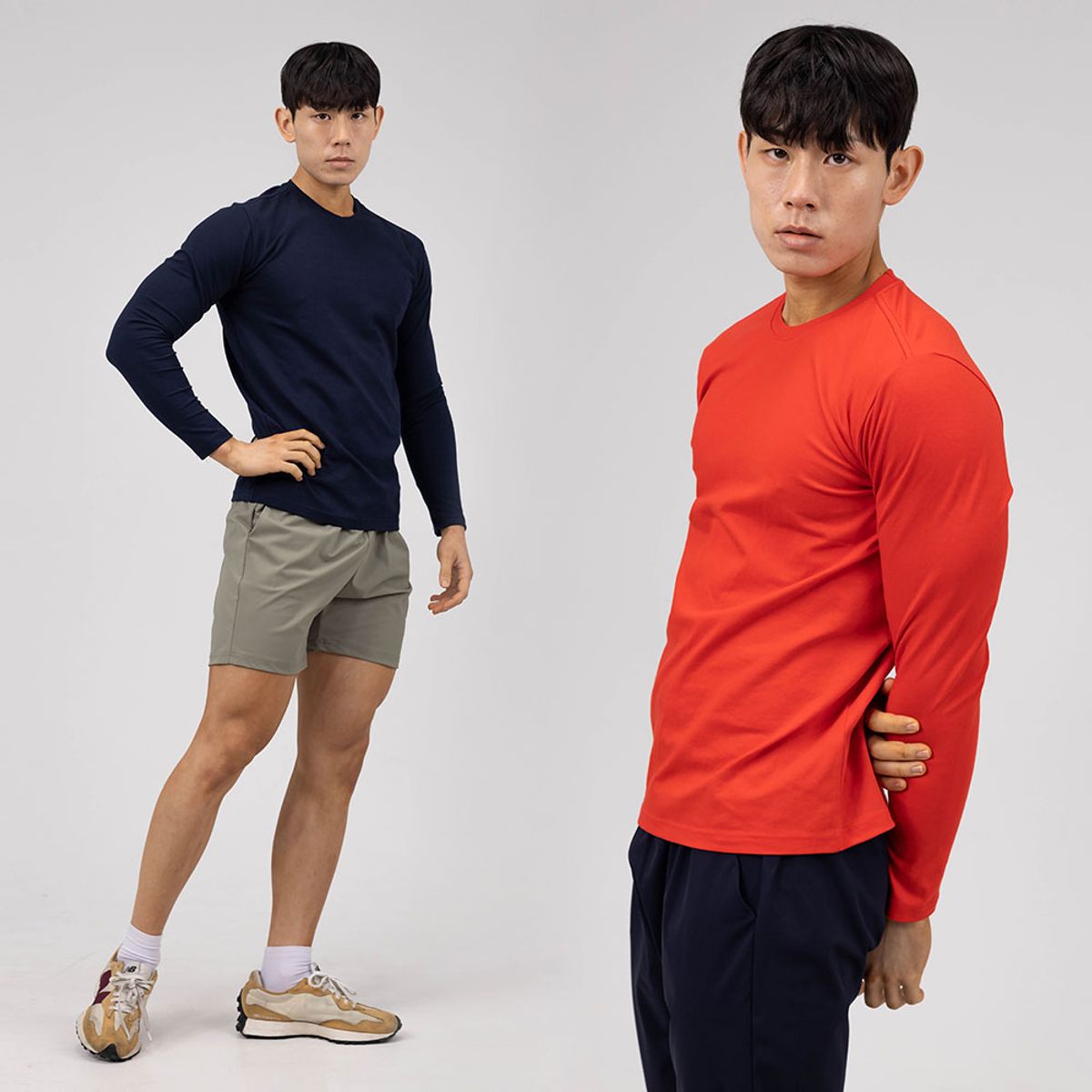 엘라모(LLAMO) 엘라모 남성 머슬핏 긴팔 티셔츠 M~XL