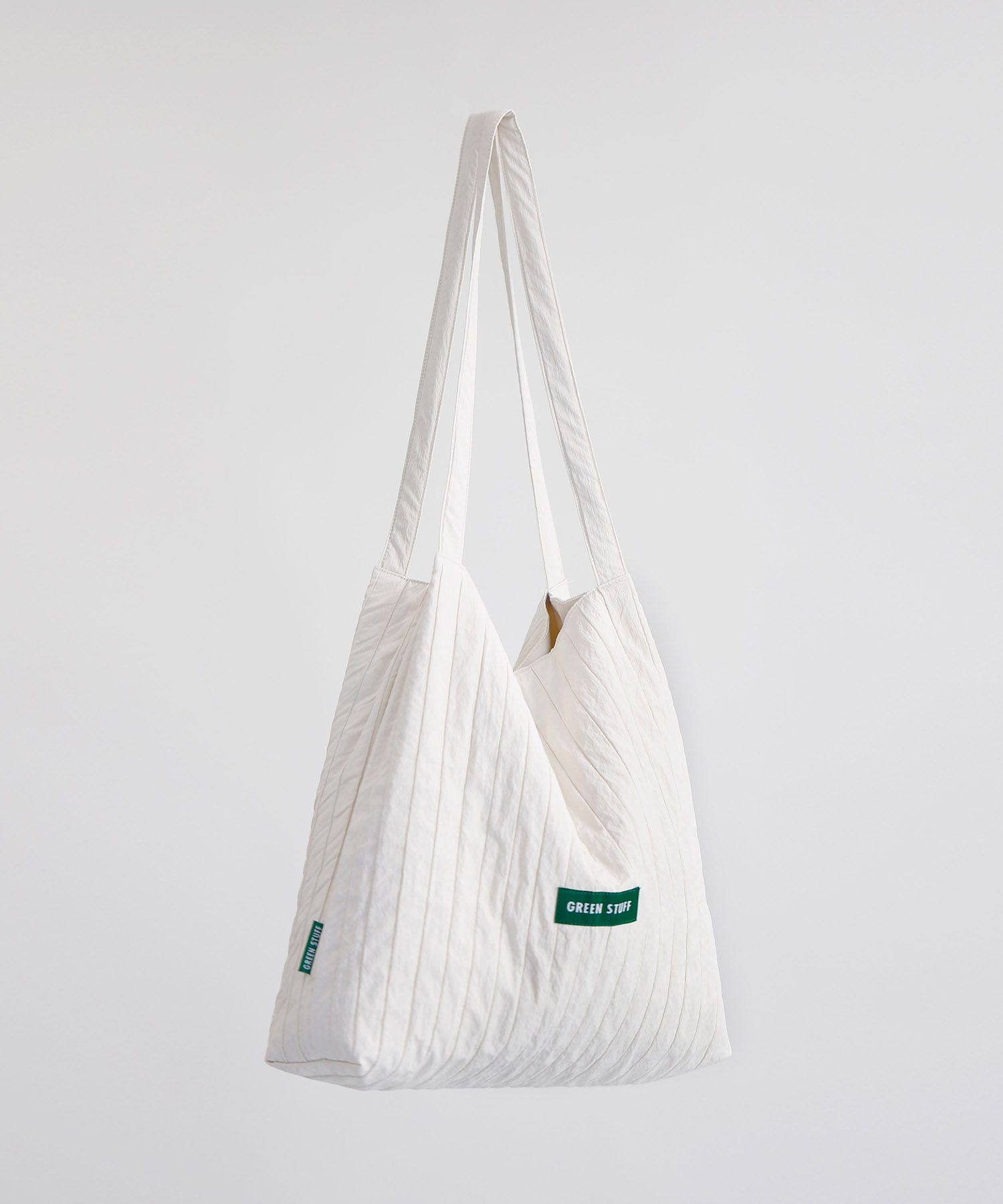 MUSINSA | GREEN STUFF boxy bag 533 - volume line ivory