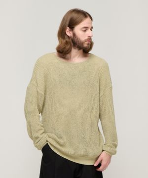 썸머 스카시 와플 코지 니트 (카키)