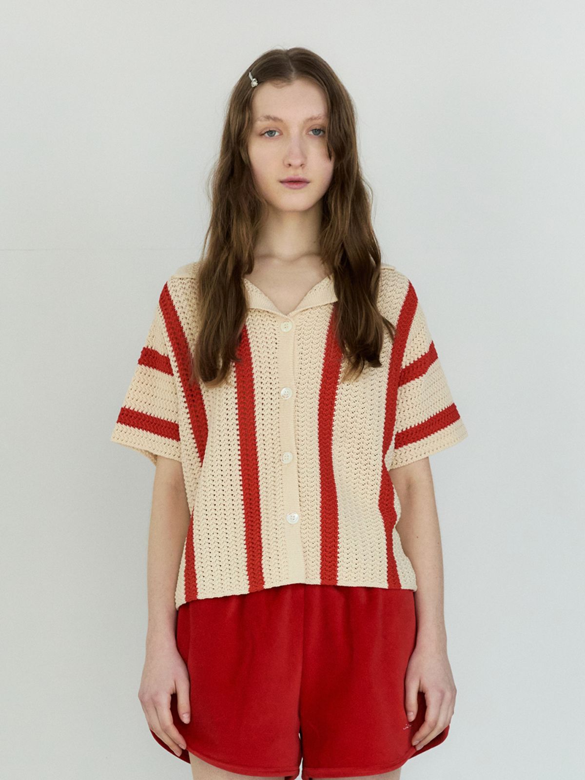 시엔느(SIENNE) Vetiver Crochet Cardigan (Beige)