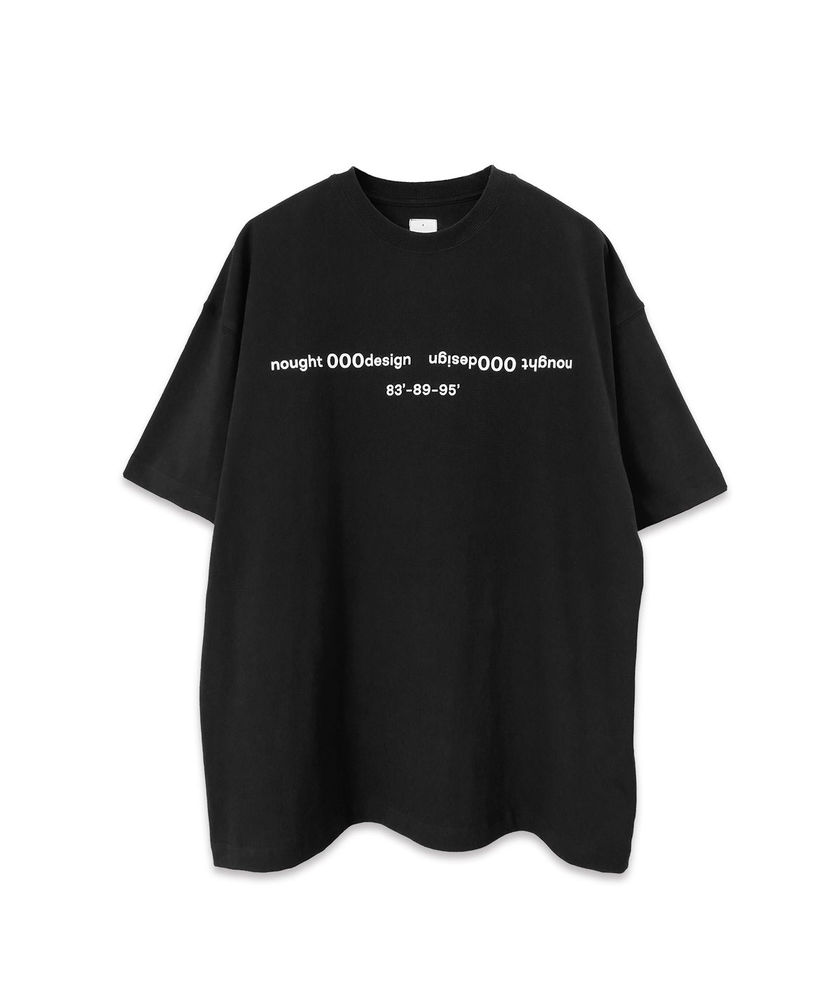 노우트(NOUGHT) 리버스 로고 티셔츠 / 블랙