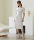HEART NECK DRESS / WHITE